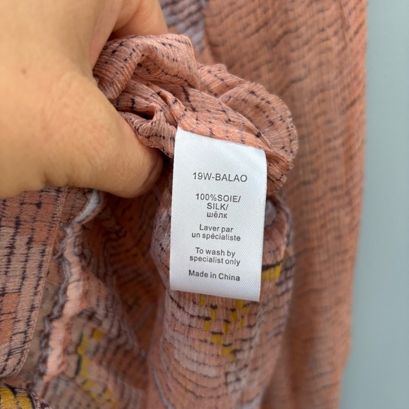 Mes Demoiselles Morgana Silk Peasant Blouse Long Sleeves 2 - Picture 5 of 12